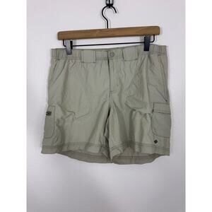 Vintage Columbia Women’s Quick-Dry Cargo Hiking Shorts M (6L) Khaki 5.5” Inseam